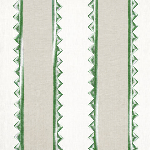 Kismet Stripe Green Fabric - F916227 - Thibaut Fabric