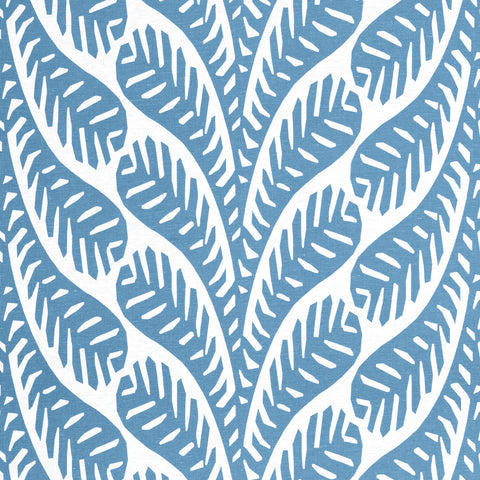 Ginger Blue Fabric - F920848 - Thibaut Fabric
