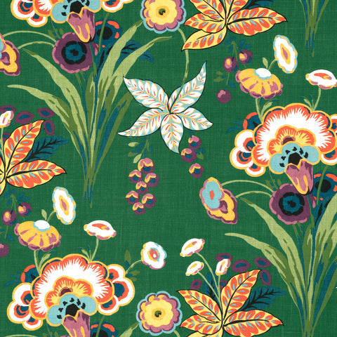 Pasadena Emerald Fabric - F920849 - Thibaut Fabric