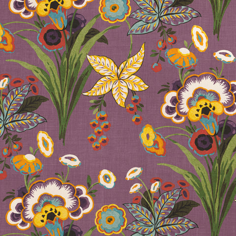 Pasadena Plum Fabric - F920850 - Thibaut Fabric