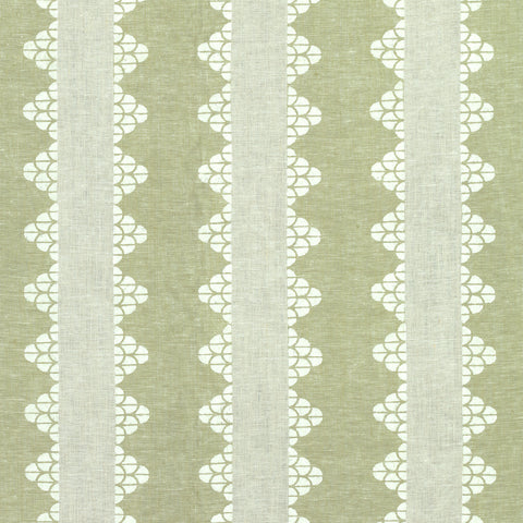 Dhara Stripe Green Fabric - F92937 - Thibaut Fabric
