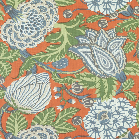 Mitford Orange Fabric - F92945 - Thibaut Fabric