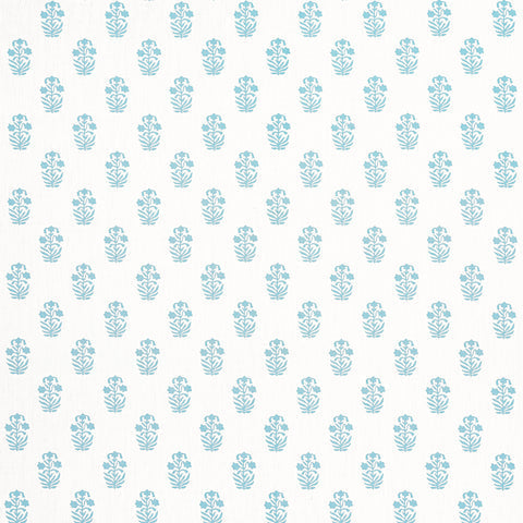 Corwin Seaglass on White Fabric - F936401 - Thibaut Fabric
