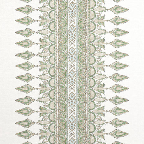 Akola Stripe Green Fabric - F936412 - Thibaut Fabric