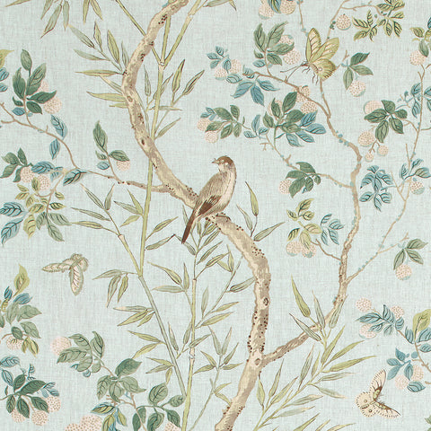 Claire Spa Blue Fabric - F942010 - Thibaut Fabric