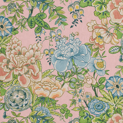 Peony Garden Blush Fabric - F942016 - Thibaut Fabric