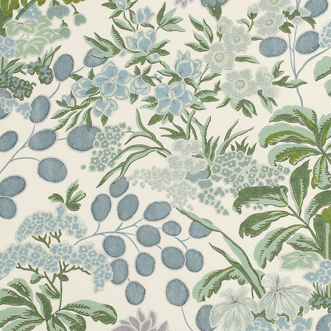 Meadow Lavender and Blue Fabric - F942038 - Thibaut Fabric
