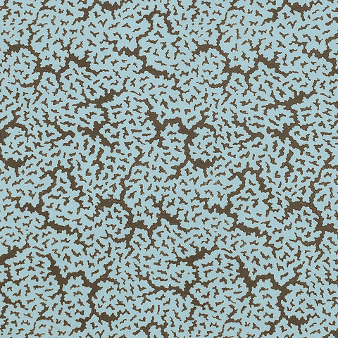 Maldives Spa Blue and Brown Fabric - F942045 - Thibaut Fabric