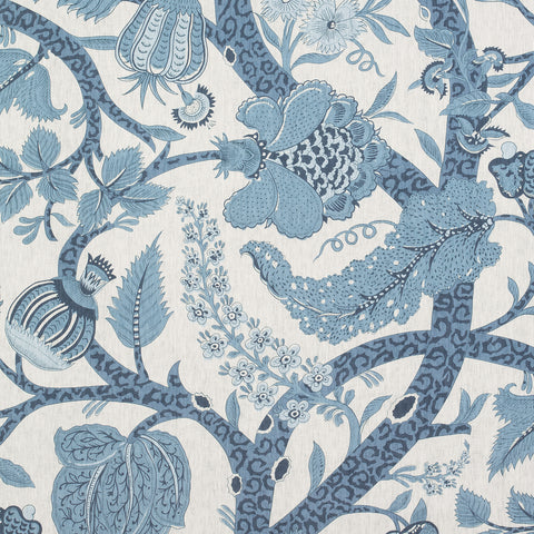 Macbeth Blue Fabric - F972624 - Thibaut Fabric