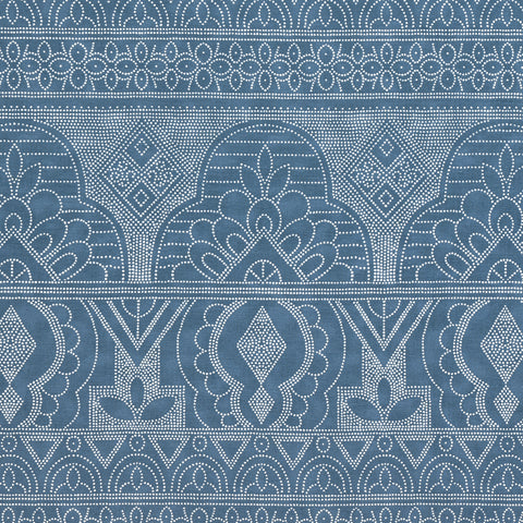 Medinas Navy Fabric - F981303 - Thibaut Fabric