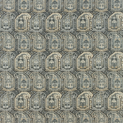 Gleniffer Black and Grey Fabric - F985021 - Thibaut Fabric
