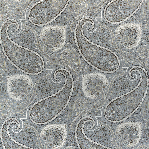 Sherrill Paisley Grey Fabric - F985077 - Thibaut Fabric