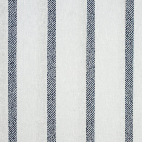 Cobble Hill Stripe Navy Fabric - FWW7127 - Thibaut Fabric