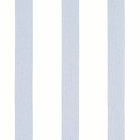 Sabine Stripe Oxford Blue Fabric - FWW81736 - Thibaut Fabric