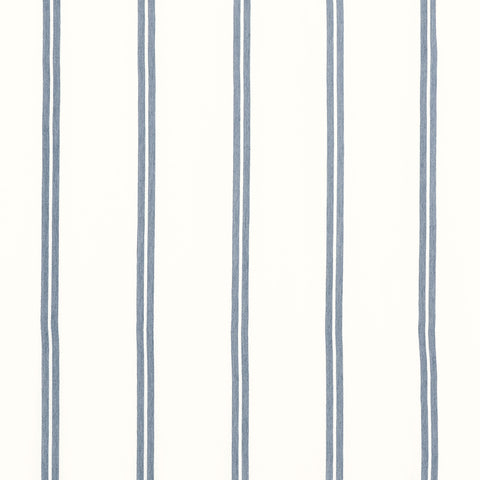 Tandern Stripe Oxford Blue Fabric - FWW81749 - Thibaut Fabric