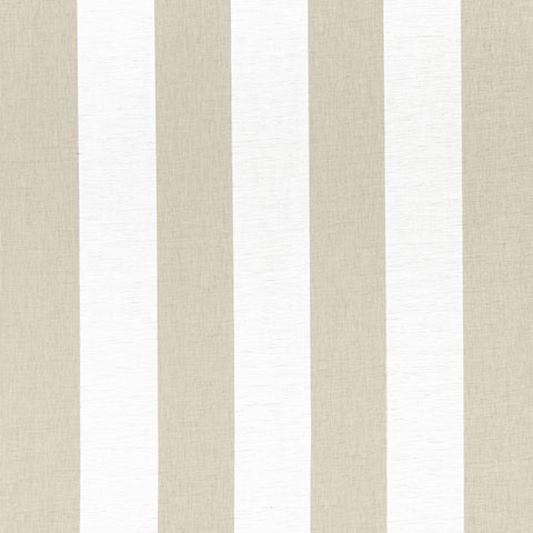 Newport Stripe Jute and White Fabric - FWW8218 - Thibaut Fabric