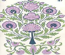 Home Couture - Kalamkari All Over - HP2015-04AWP - Lavender Green Navy