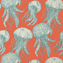 T13172 | Jelly Fish Bloom, Summer House Thibaut Wallpaper