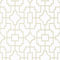 T20870 | Fretwork, Eden Beige - Thibaut Wallpaper