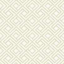 T42051 | French Lattice, Cream - Thibaut Wallpaper