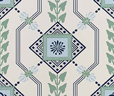 Quadrille - Vanderpoel Stripe Narrow - 302415-10AWP - Grey Blue / Pea Green / Ink