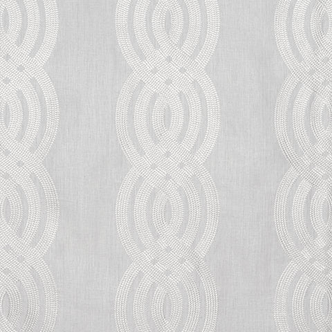 Braid Embroidery Grey Fabric - W710803 - Thibaut Fabric