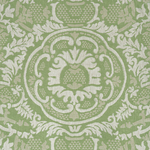 Earl Damask Green Fabric - W710838 - Thibaut Fabric