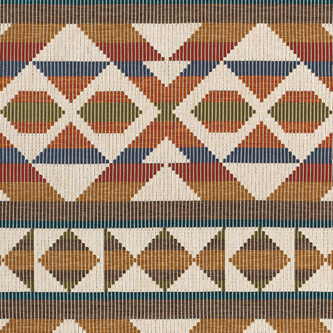 Berber Blanket Ochre and Brown Fabric - W712026 - Thibaut Fabric
