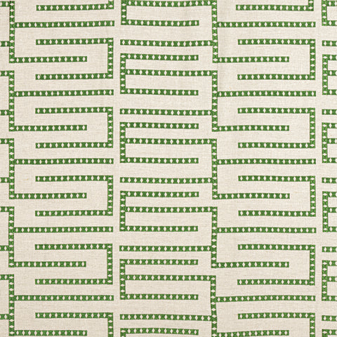 Architect Embroidery Emerald Fabric - W713628 - Thibaut Fabric