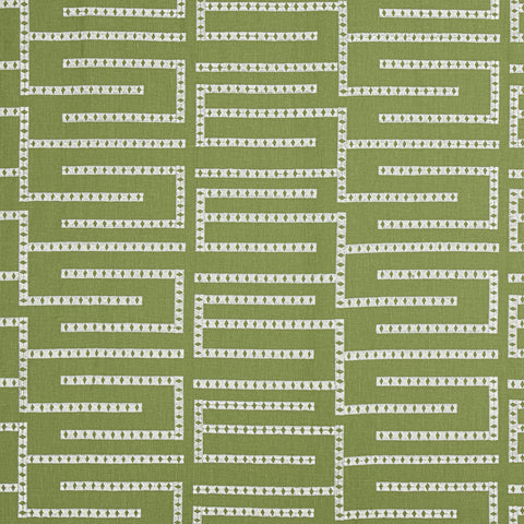 Architect Embroidery Sage Fabric - W713630 - Thibaut Fabric
