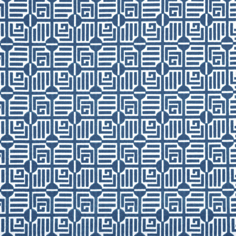 Labyrinth Velvet Navy Fabric - W713641 - Thibaut Fabric
