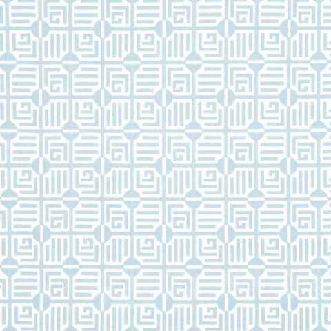 Labyrinth Velvet Spa Blue Fabric - W713643 - Thibaut Fabric