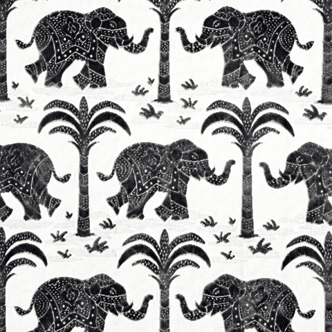 Elephant Velvet Black Fabric - W716202 - Thibaut Fabric