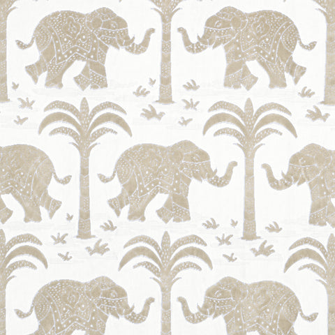 Elephant Velvet Beige Fabric - W716205 - Thibaut Fabric