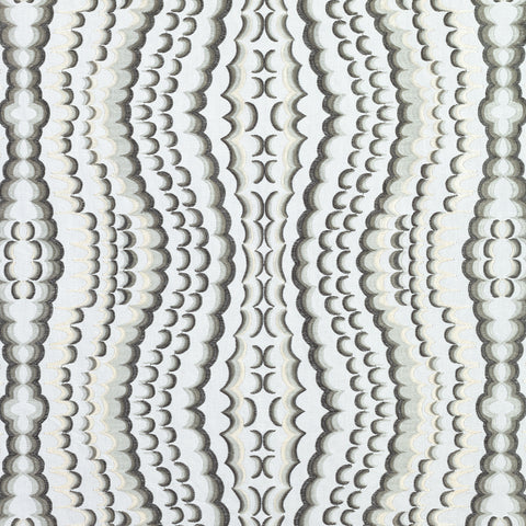 Ebru Embroidery Grey Fabric - W72981 - Thibaut Fabric