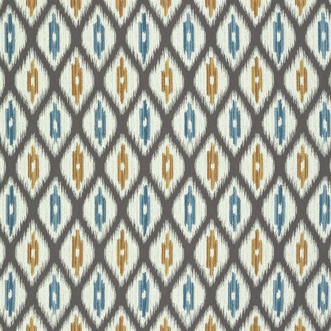 Rajah Charcoal Fabric - W73364 - Thibaut Fabric