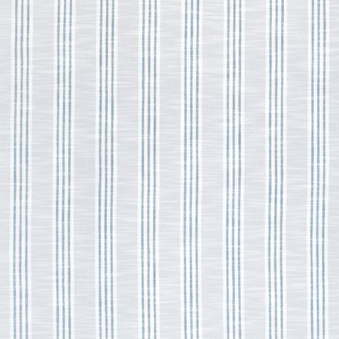 Southport Stripe Sterling and Cobalt Fabric - W73484 - Thibaut Fabric
