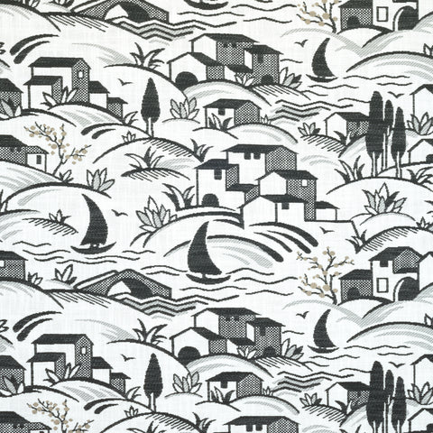 Landmark Charcoal and Sand Fabric - W73523 - Thibaut Fabric