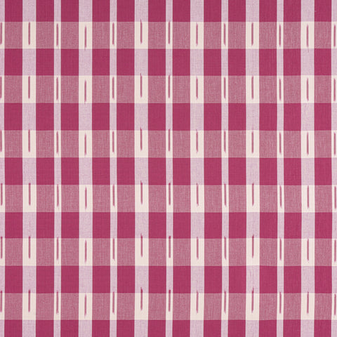 Ellastone Check Raspberry Fabric - W736440 - Thibaut Fabric