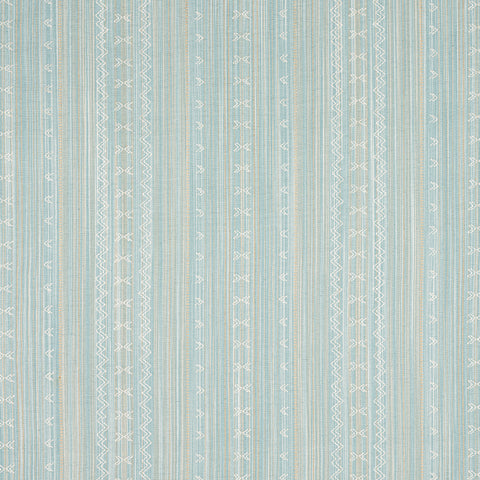 Charter Stripe Embroidery Seaglass Fabric - W736455 - Thibaut Fabric