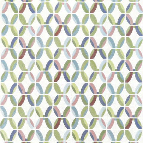 Passageway Embroidery Lavender and Green Fabric - W745001 - Thibaut Fabric