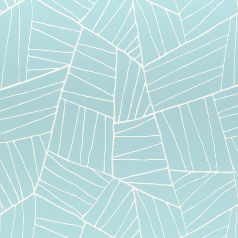 Jordan Aqua Fabric - W74659 - Thibaut Fabric