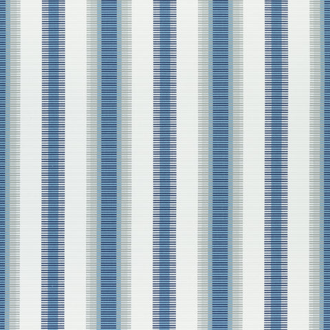 Samba Stripe Navy and Nickel Fabric - W74668 - Thibaut Fabric