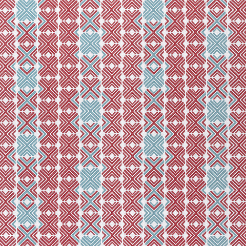 Jinx Pool and Cranberry Fabric - W74681 - Thibaut Fabric