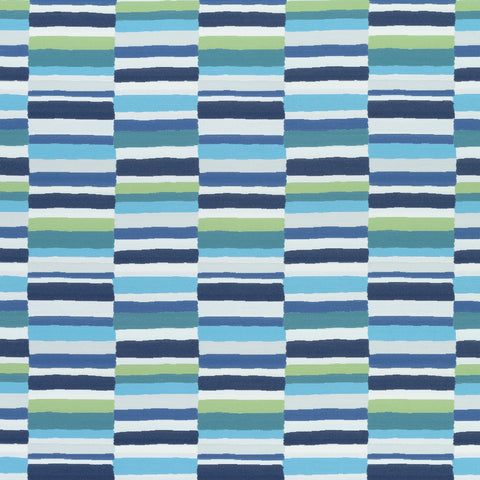 Carnivale Blue and Green Fabric - W74686 - Thibaut Fabric