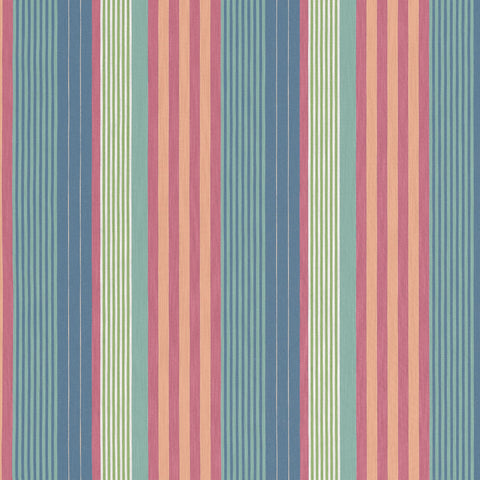 Esprit Stripe Cornflower and Peony Fabric - W81700 - Thibaut Fabric