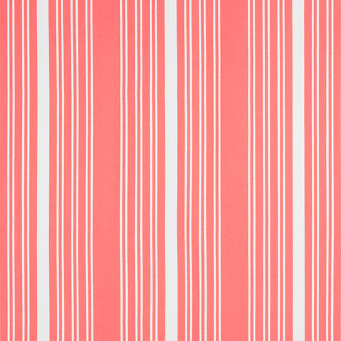Kaia Stripe Coral Fabric - W8542 - Thibaut Fabric