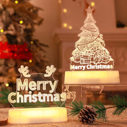 Christmas 3D LED Night Light Acrylic Lamp – Kids Gift Decor. glodeco