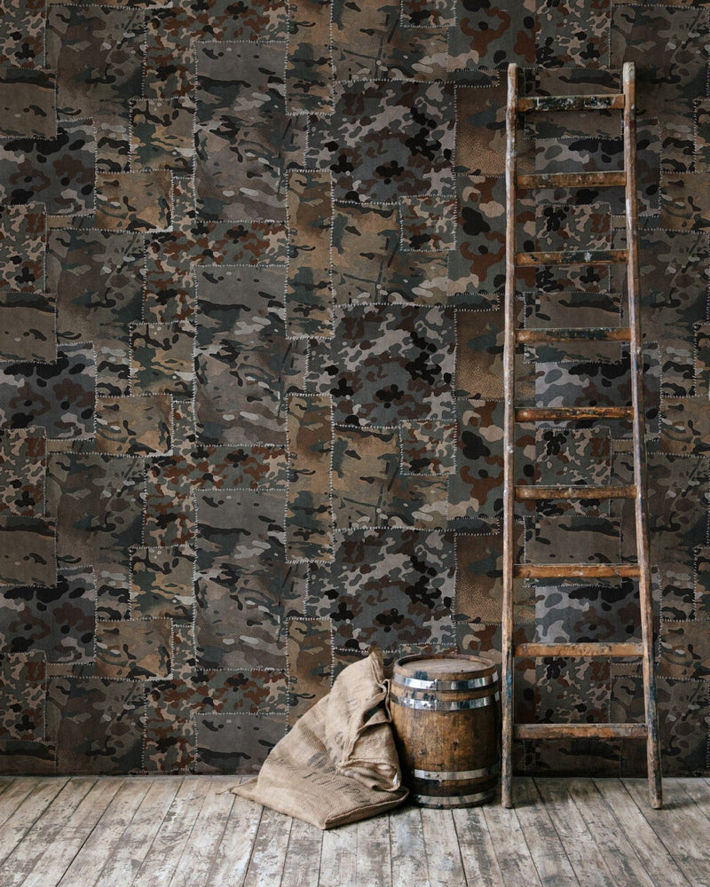 Mind The Gap - CAMO Brown Wallpaper - WP20202