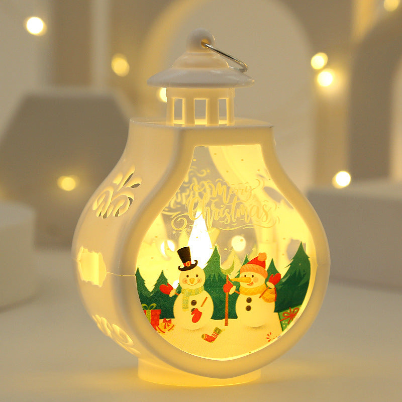 LED Christmas candle lamp romantic ornaments with warm glow light